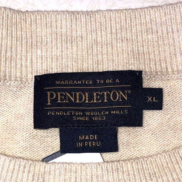 NWT Pendleton Women’s Wild Horse Cotton Knit Sweater in Ecru - XL - Picture 5 of 11